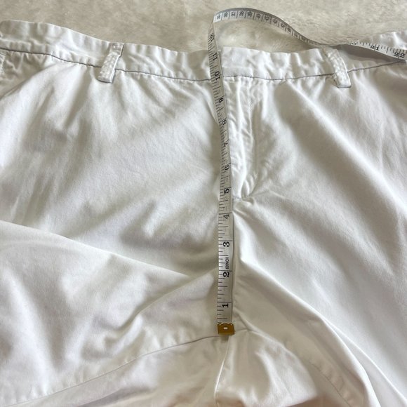 Gap Outlet Straight Leg Chino Pants Womens Size 20 White‎ Flat Front High Rise - Picture 6 of 15